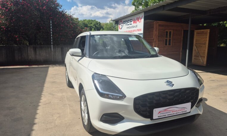 White 2025 Suzuki Swift, front view